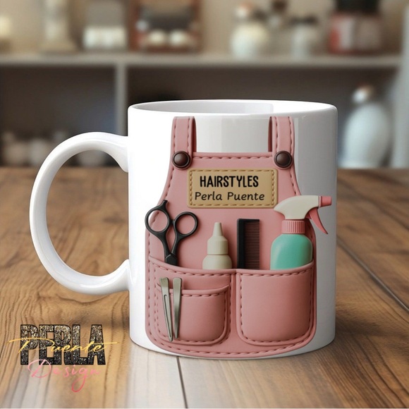 Dog Groomer Mug with Pink Apron Design - Picture 5 of 9